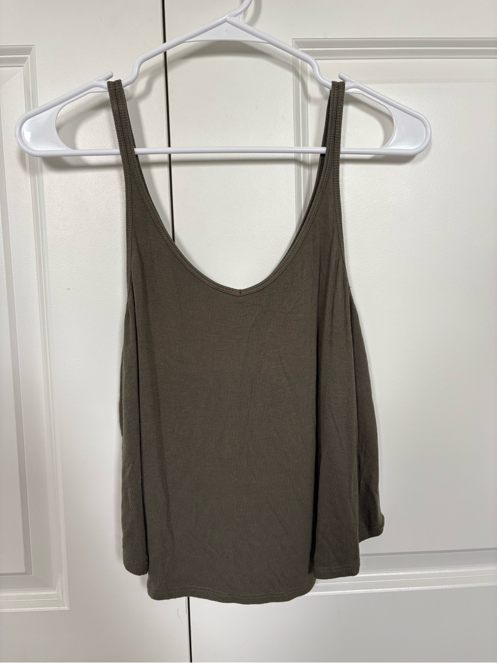 Women's Olive Garage Scoop Neck Tank Top